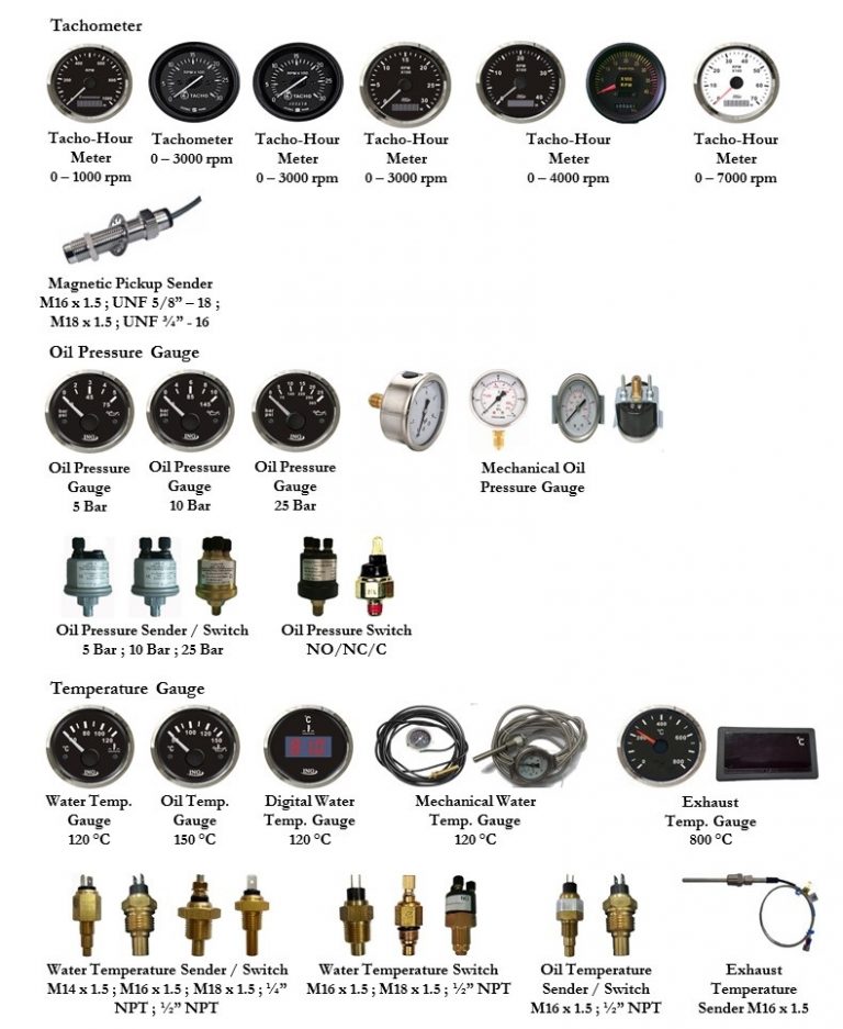 Single Engine Instruments Ing Marine Singapore Product - Engine Instruments, Gauges & Sensors